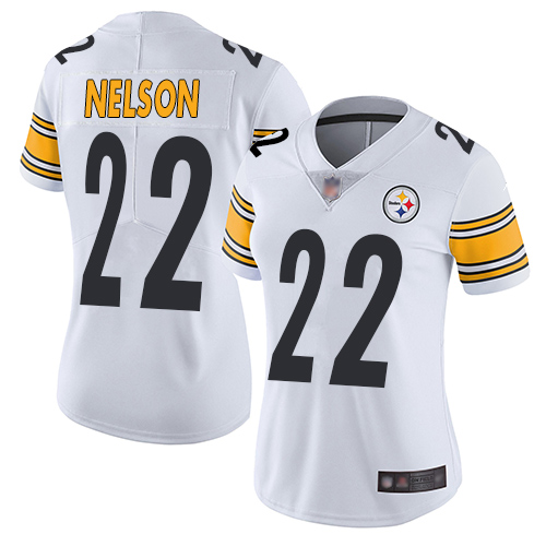 Women Pittsburgh Steelers Football #22 Limited White Steven Nelson Road Vapor Untouchable Nike NFL Jersey->youth nfl jersey->Youth Jersey